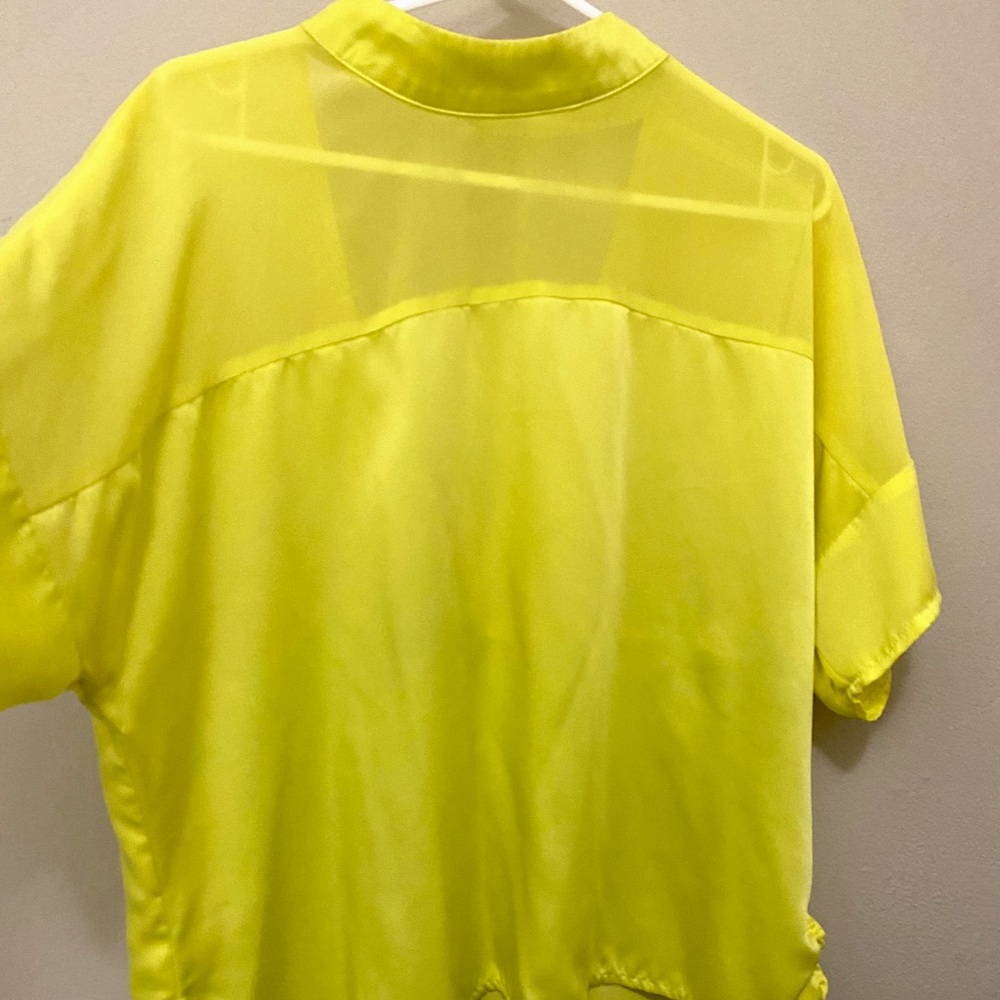 Sexy yellow blouse.